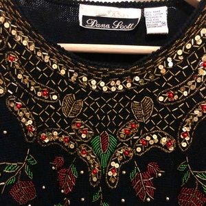 ✨ Vintage Embellished Beaded Sequin Sweater✨